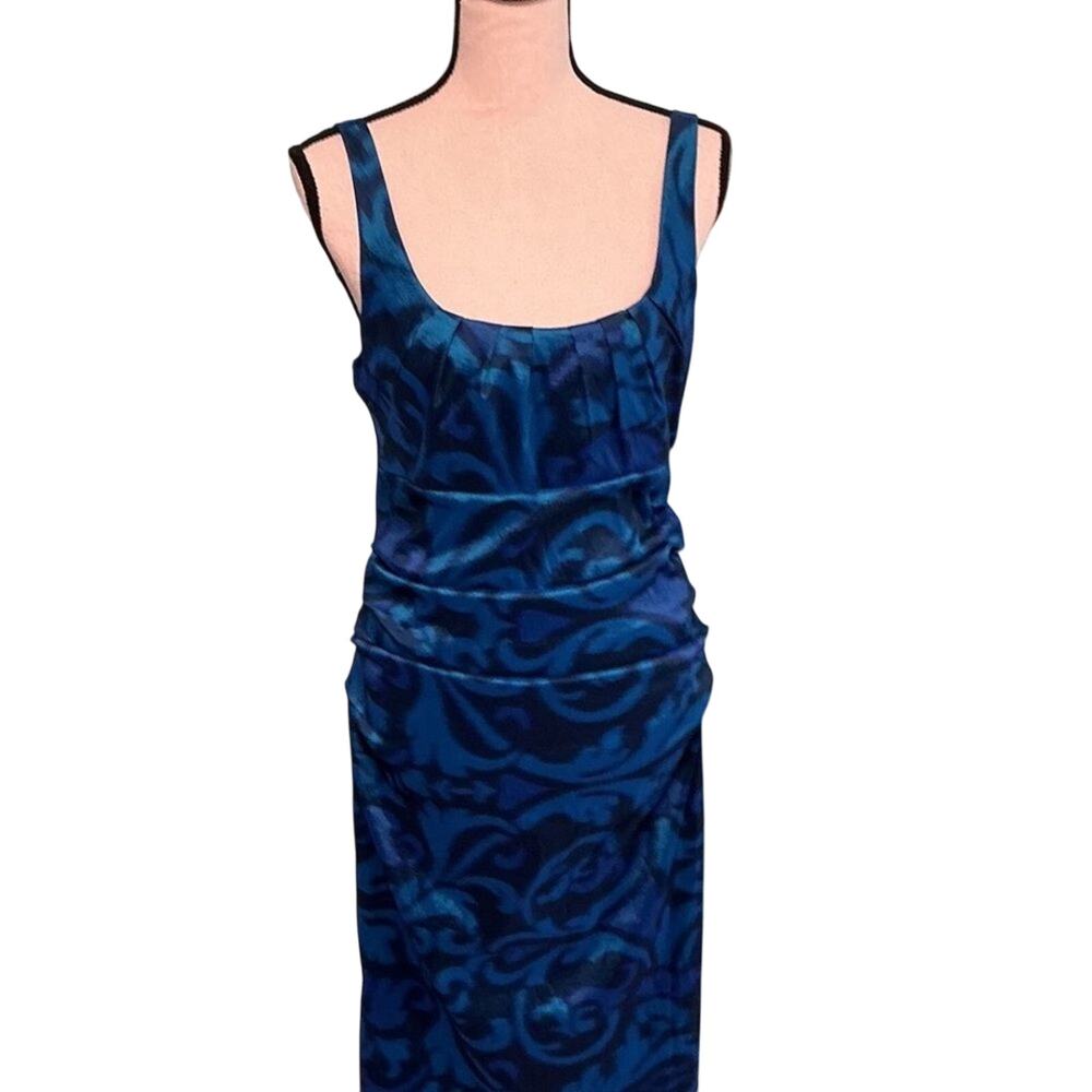 S.L. Fashions Teal Knee Length Dress Women Size 14 Casual Career Dress